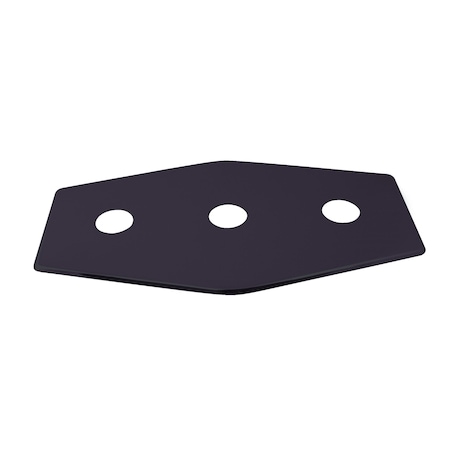 Westbrass Three-Hole Remodel Cover Plate for Bathtub and Shower Valves, Oil Rubbed Bronze D505-12